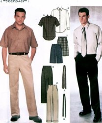 9469 SIMPLICITY MR SS-LS SHIRT, LO RISE PANTS, SHORTS,TIE PATTERN 38-44,46-52 CHOICE